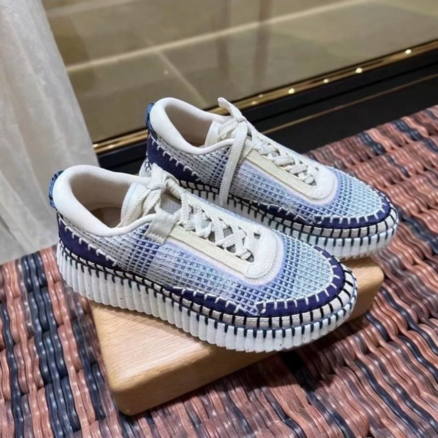 🎁特價🎁Chloe Nama 對比色多彩環保運動鞋 藍色系 EU 36/38(購買請訊息告知需要尺寸)-4