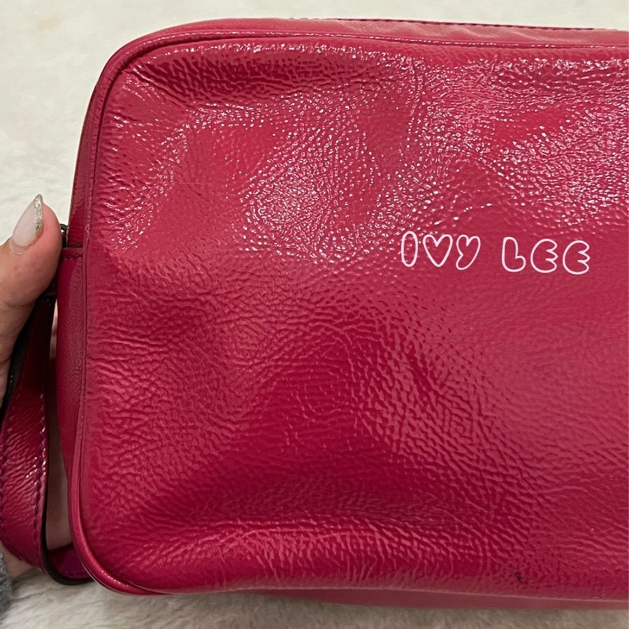 GUCCI 古馳 桃紅漆皮 Disco Soho 流蘇相機包 肩背包 斜背包 308364 二手精品-16