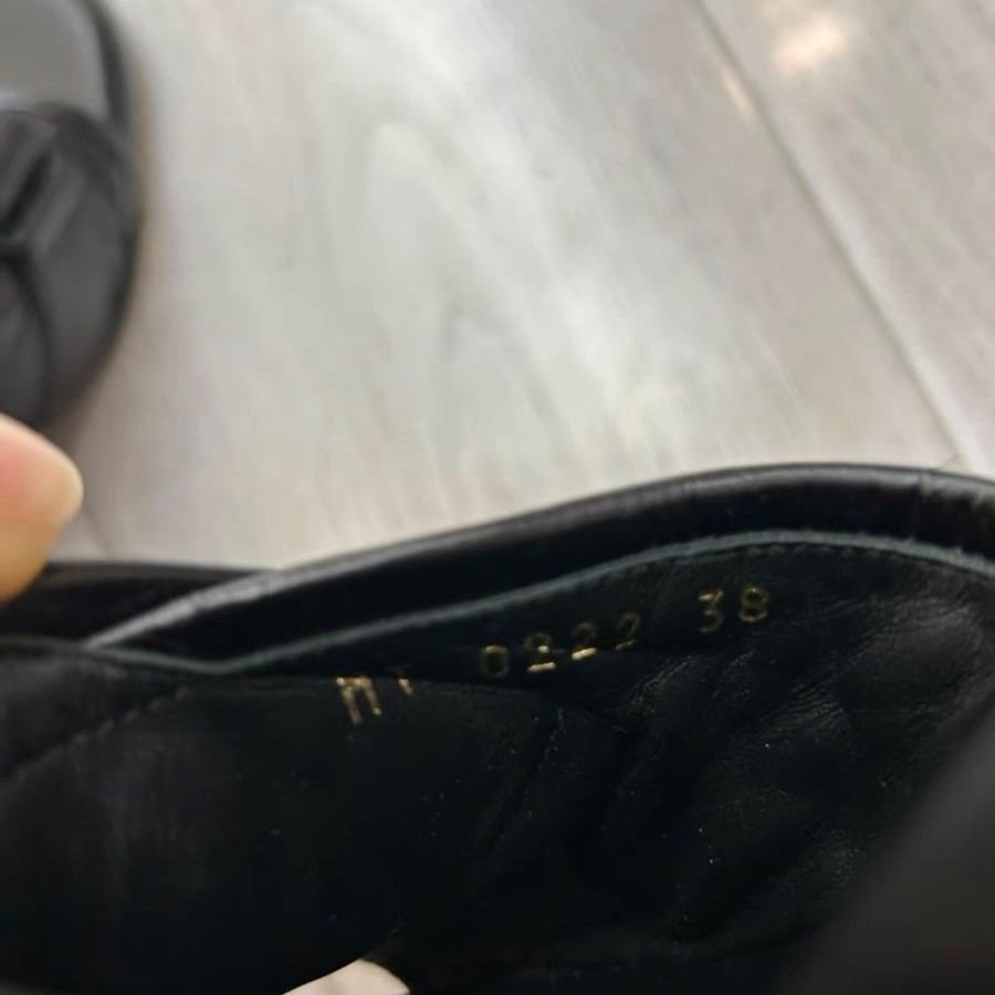 Dior 黑色羊皮高跟拖鞋 38號 穿兩次閒置 九成新-2