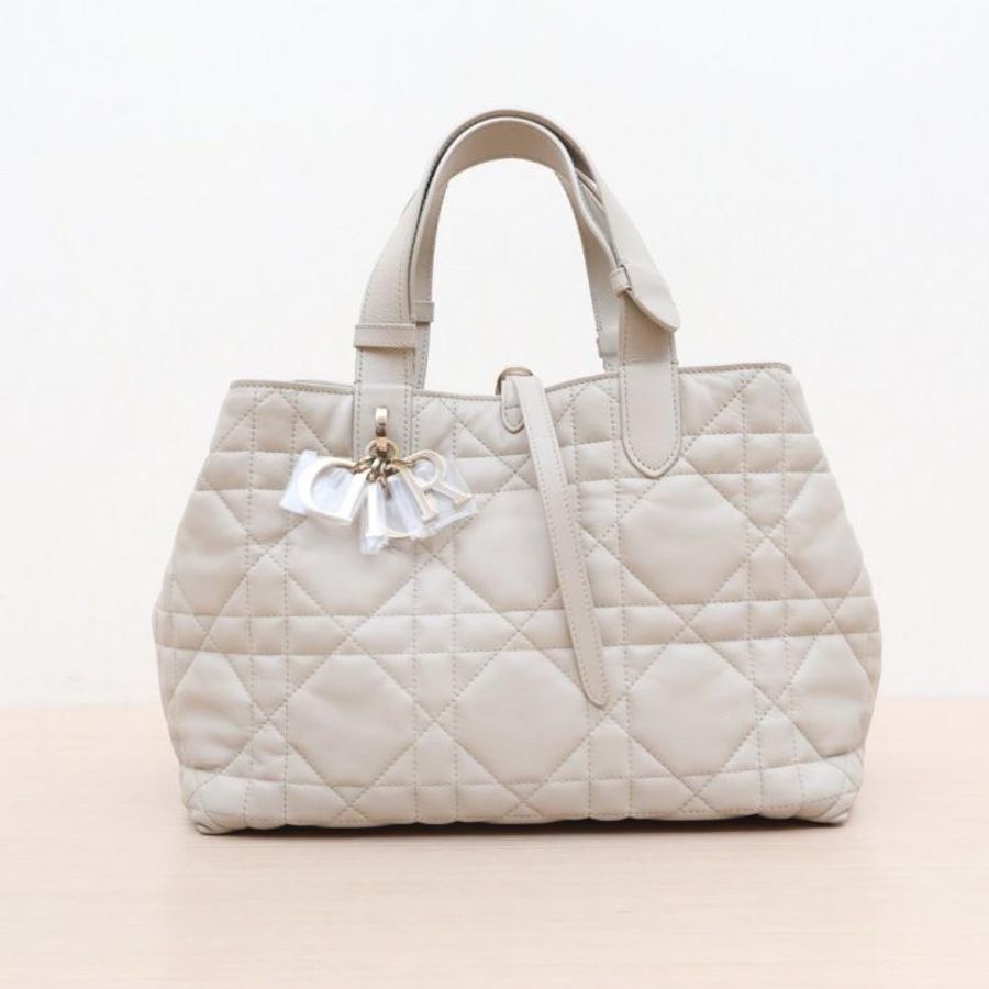 DIOR(迪奧) Toujours 手提單肩包 中號 28.5 胭脂米色 金扣 2023-0