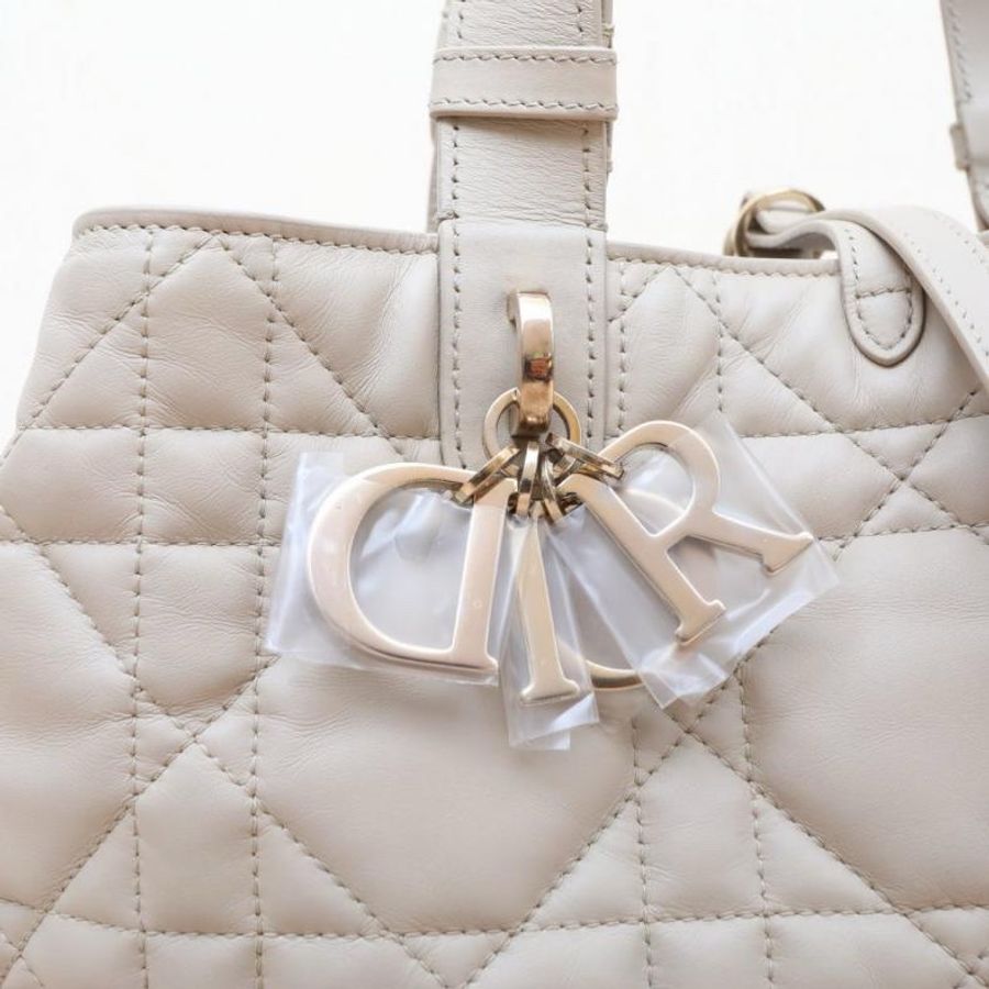 DIOR(迪奧) Toujours 手提單肩包 中號 28.5 胭脂米色 金扣 2023-5