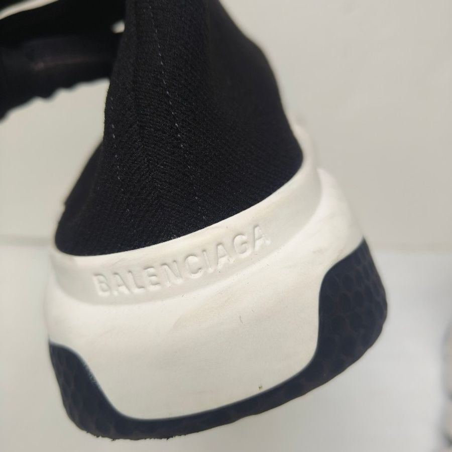 ‼️年中慶降價‼️創新低價只到6/21🎁㊣✨BALENCIAGA✨**尺寸:42**巴黎世家 黑色 印字 織帶 網布 襪套靴 靴子 短靴/二手鞋/二手精品/保證正品🌳二手樹屋🌳-25