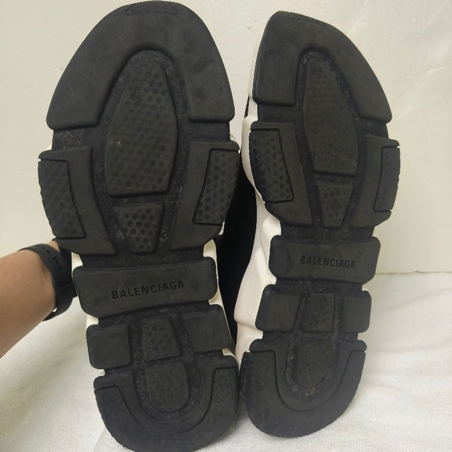 ‼️年中慶降價‼️創新低價只到6/21🎁㊣✨BALENCIAGA✨**尺寸:42**巴黎世家 黑色 印字 織帶 網布 襪套靴 靴子 短靴/二手鞋/二手精品/保證正品🌳二手樹屋🌳-27