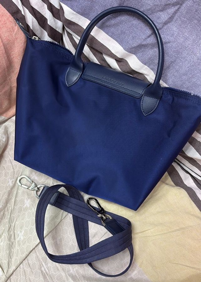 longchamp 厚款 藍色側背包 二手 型號cla twi/m/02-7