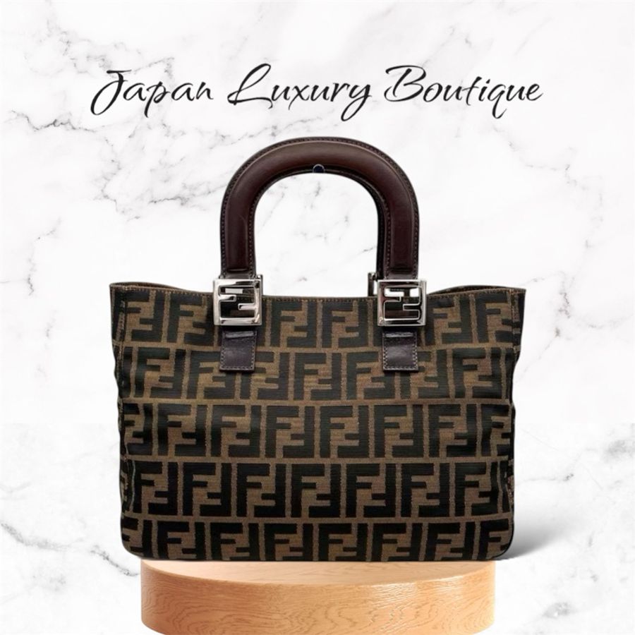 「JL精品代購」95新 FENDI 老花 手提 托特包-0