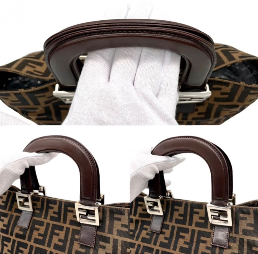 「JL精品代購」95新 FENDI 老花 手提 托特包-7