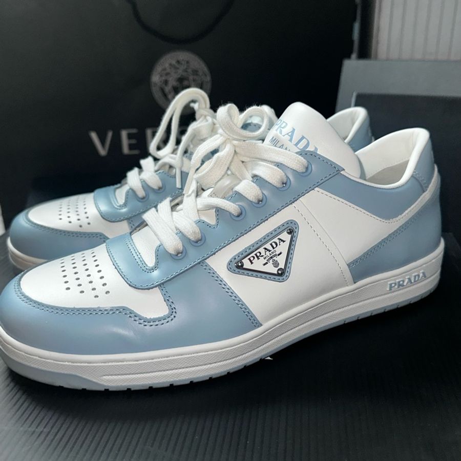 PRADA Downtown皮革運動鞋-0