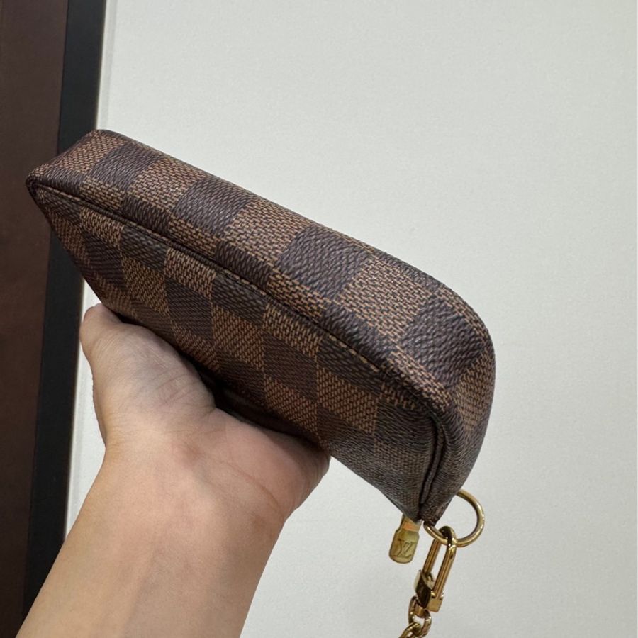 LV 路易威登 mini pochette 棋盤格 麻將包 小廢包 腋下包 手提包 肩背包 斜背包 錢包 皮包 零錢包-11