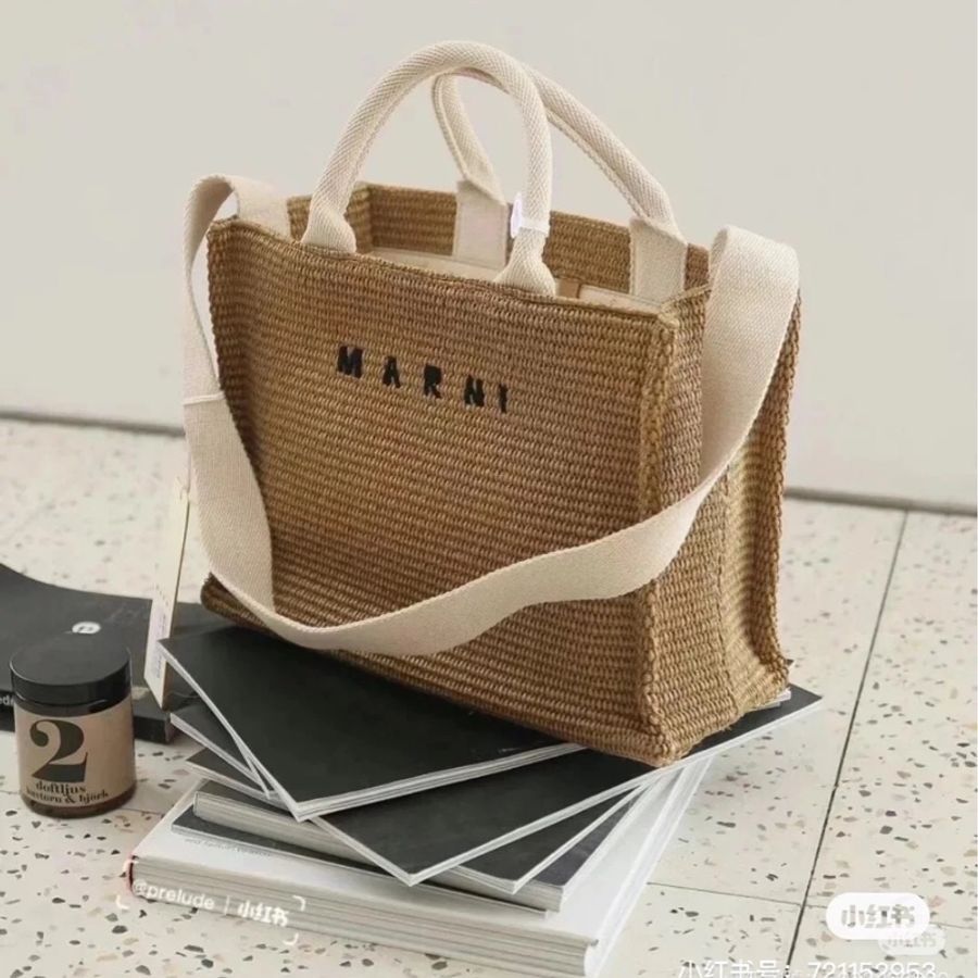 Marni Tropicalia 拉菲草 編織 草編包 托特包 海灘包 斜背包 手提包 肩背包-26