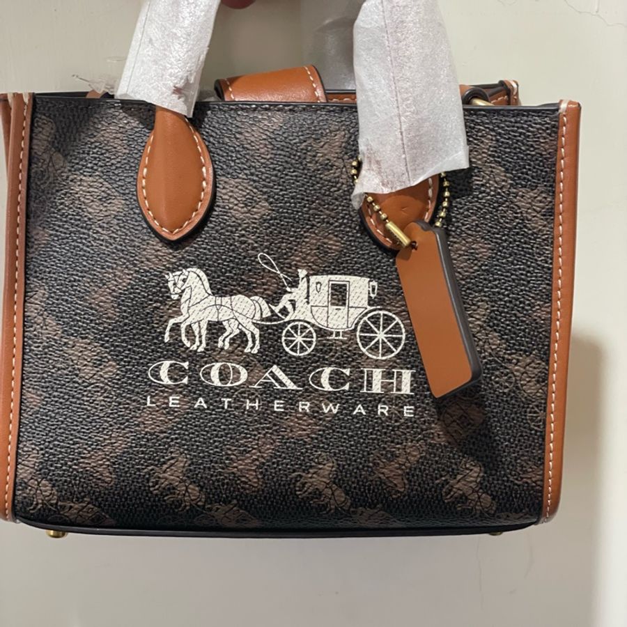 ✨特價Coach ACE 17 經典馬車款咖啡全新包裝未拆-0