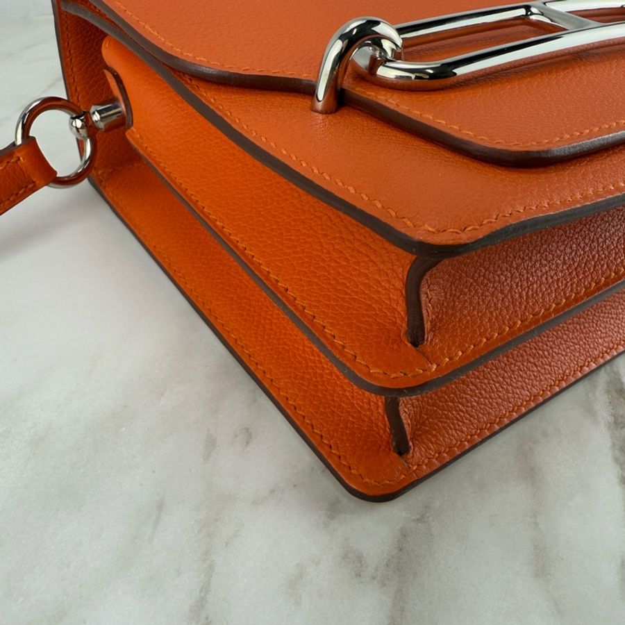 愛馬仕 Hermès Mini Roulis 19豬鼻子 9J Feu 愛馬仕橘-10
