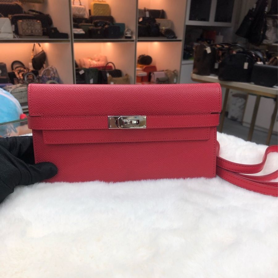 Hermes Kelly wallet Epsom 銀扣 XA754-0