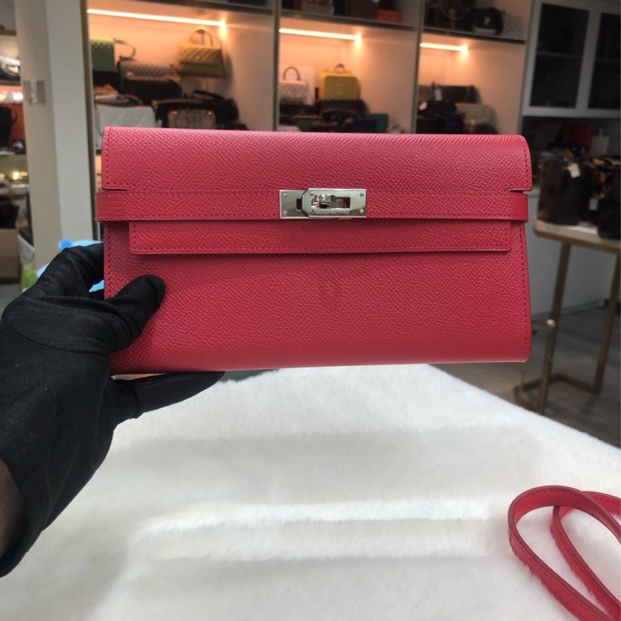Hermes Kelly wallet Epsom 銀扣 XA754-1