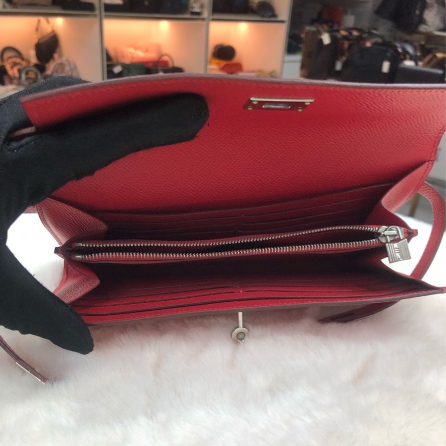 Hermes Kelly wallet Epsom 銀扣 XA754-7