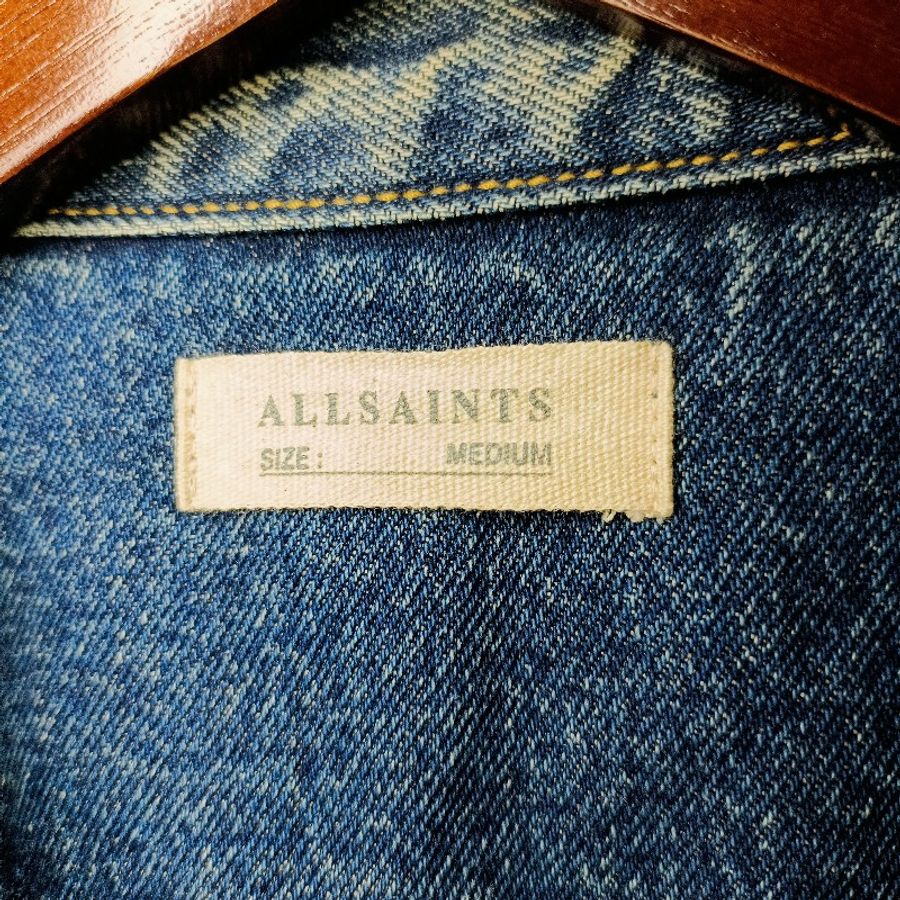Allsaints 破壞加工 丹寧外套 牛仔外套 男M-3