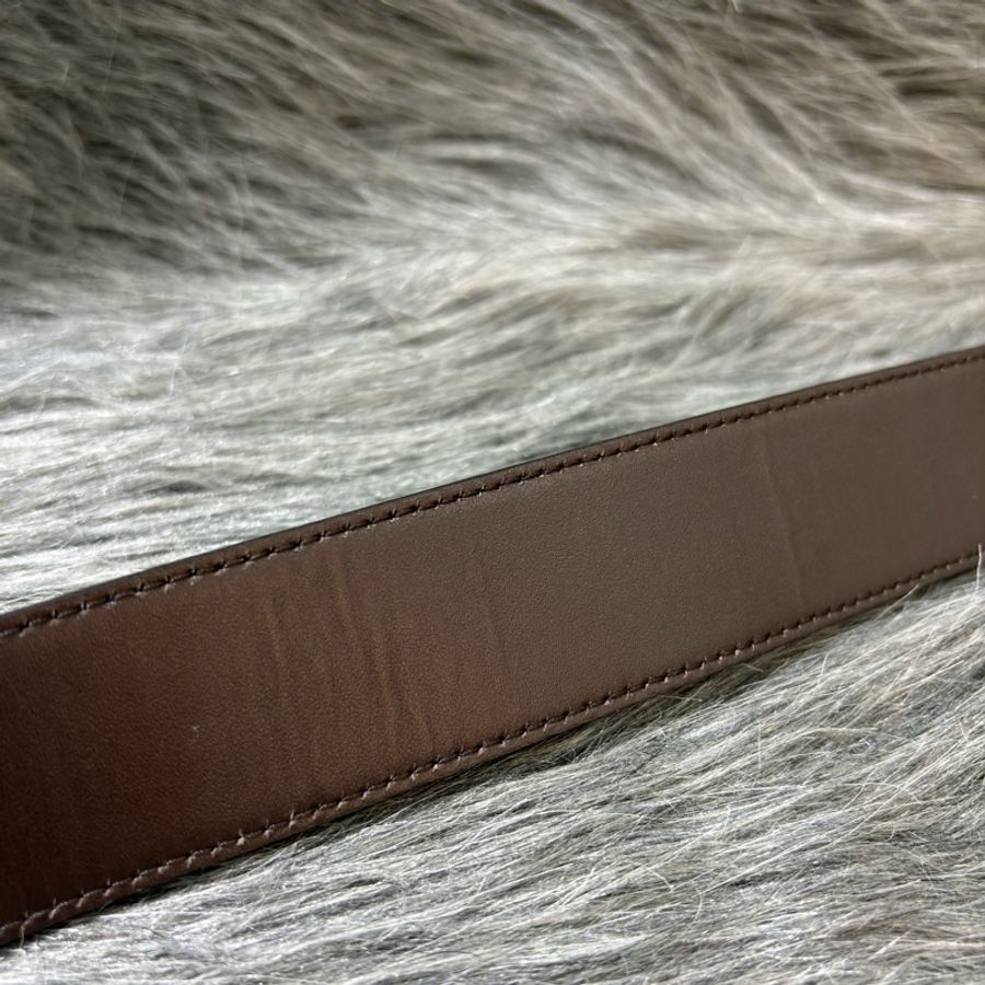 GUCCI 473030 G GG LOGO 雙G 黑色咖啡色牛皮老花字紋 銀扣銀釦 雙面 皮帶 腰帶 90公分-12