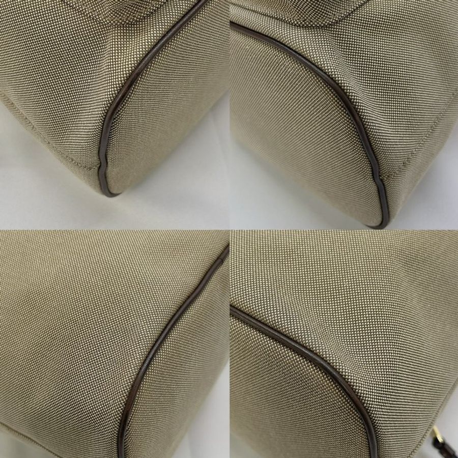 PRADA 刺繡logo帆布水桶包-8