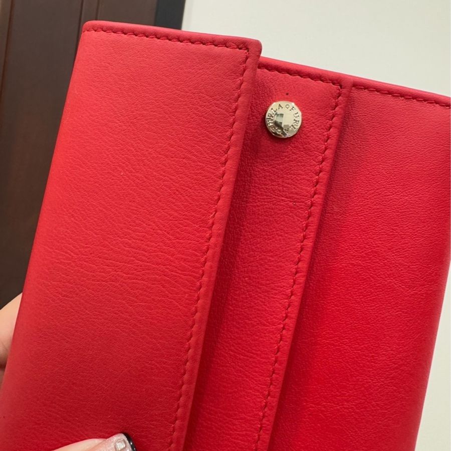 FURLA 紅色 皮夾 長夾 皮包 中夾 卡夾 卡包 零錢包-4