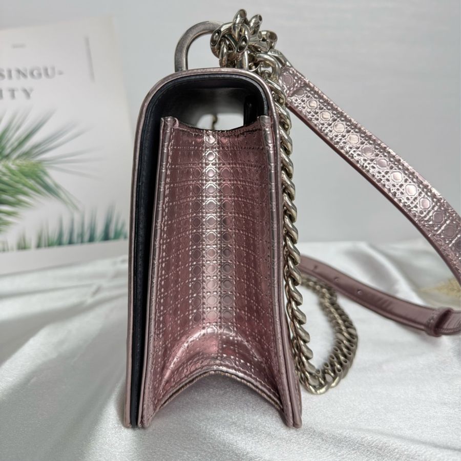DIOR 迪奧 盾牌包 鏡粉色-3