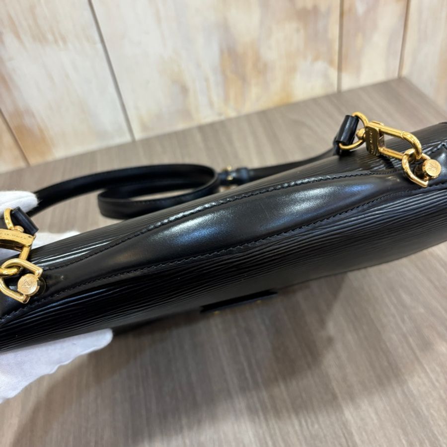 Louis Vuitton M52122黑Epi水波紋牛皮兩用包 斜背包 手提包Monceau 28-10