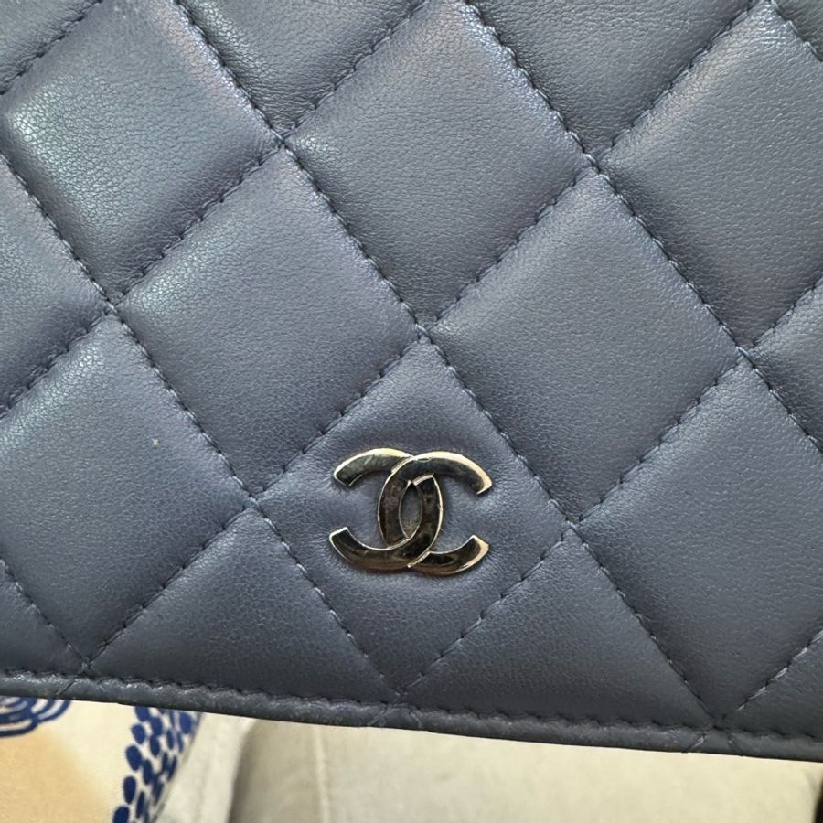 Chanel Coco 對折羊皮長夾 美美的紫 最好用長夾-19