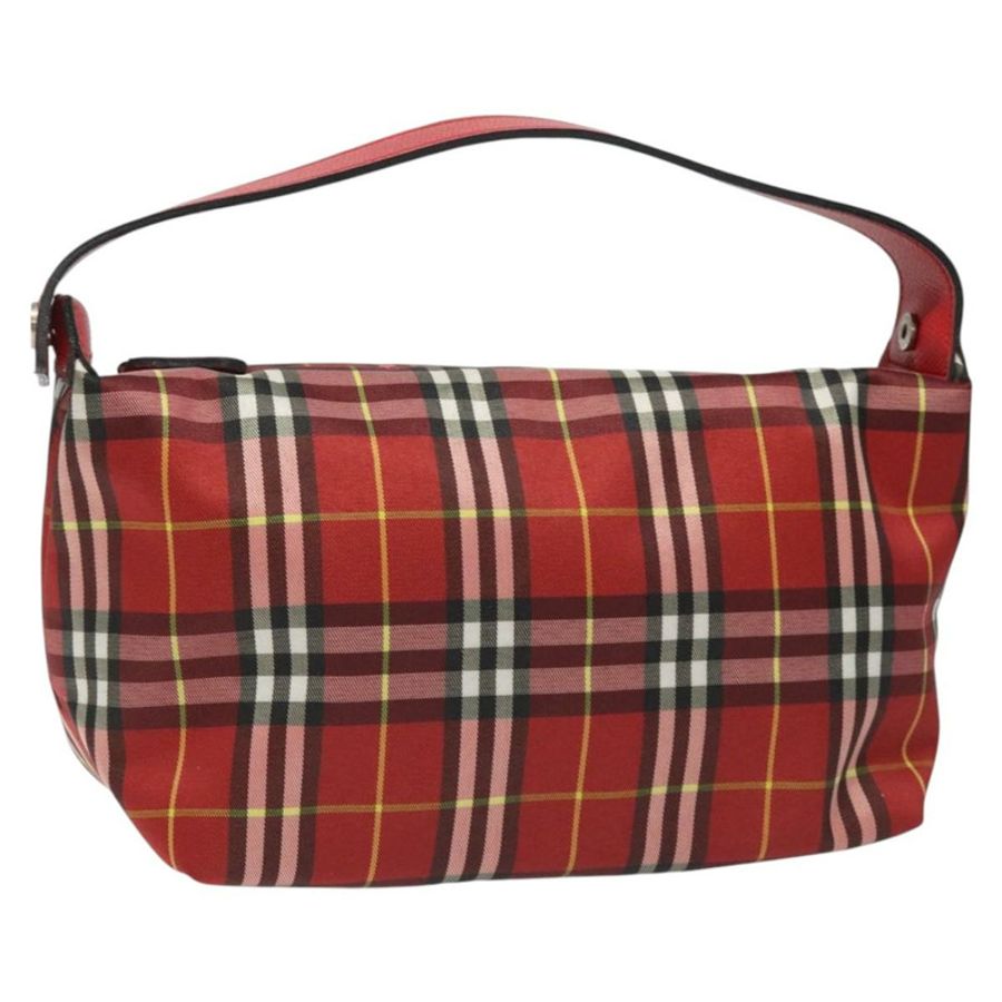 【日本直送】BURBERRY Nova 格紋手提包 尼龍 紅色 正品 110324-0