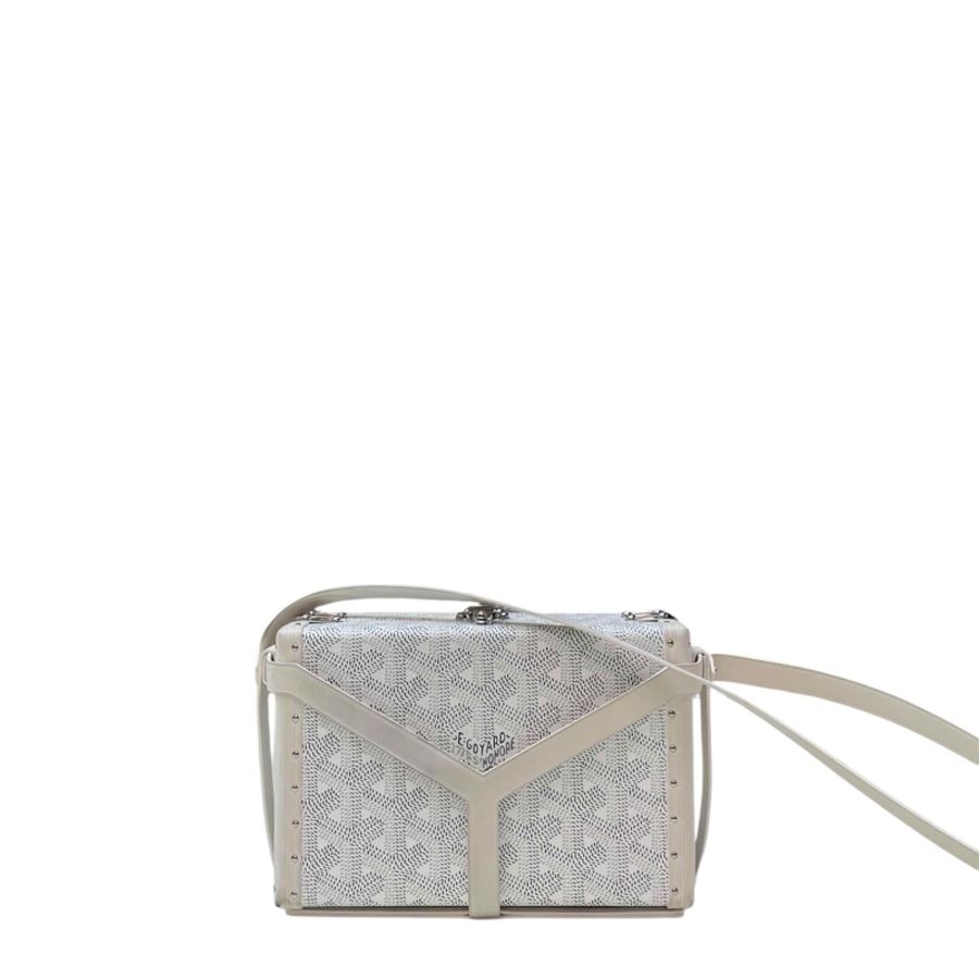 GOYARD 白色硬箱斜背包-0