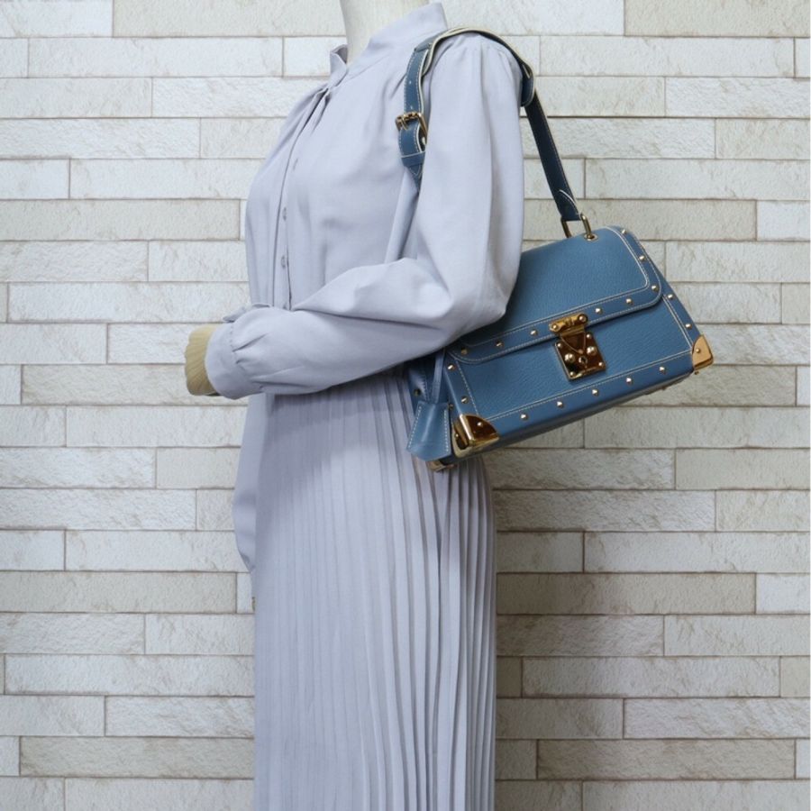 Louis Vuitton 路易威登 LV  SUHALI 高檔山羊皮 卯釘 鑰匙 防塵袋 單肩包 M91821-20