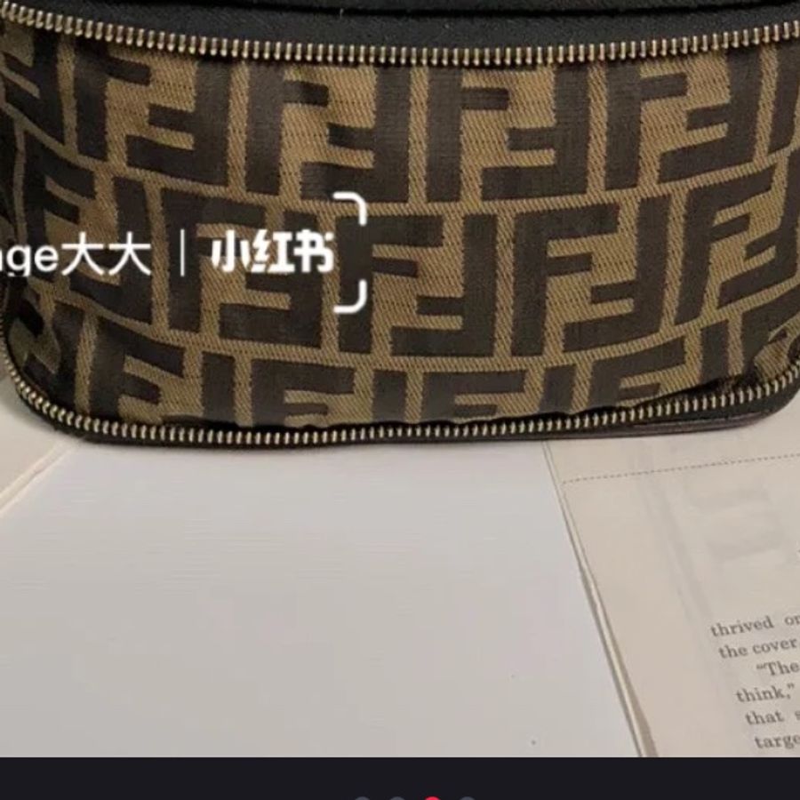 Fendi 經典老花化妝盒 手提包 附肩帶-1