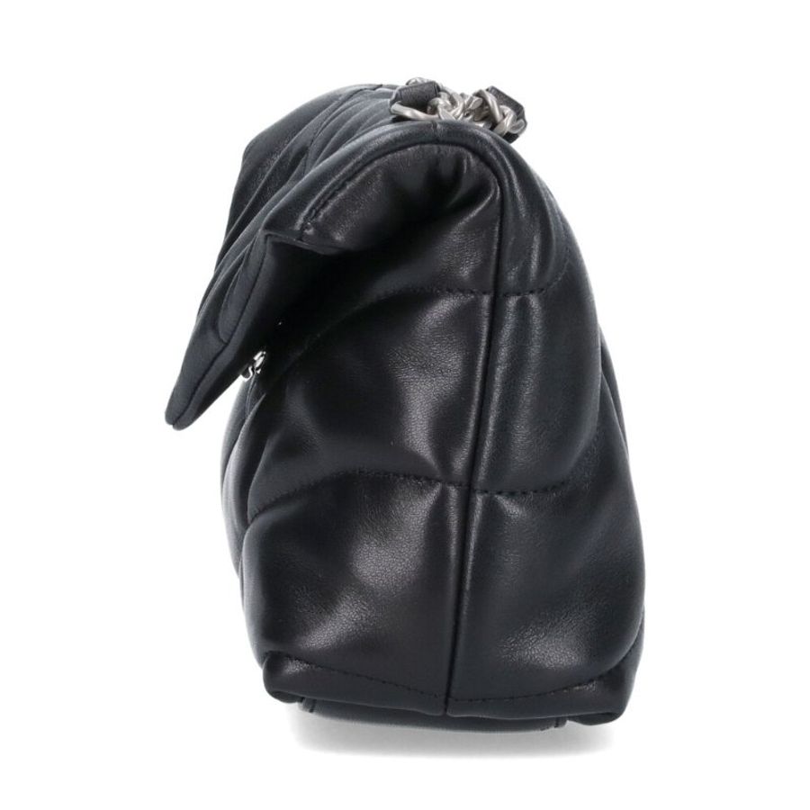 【YSL】SAINT LAURENT Toy Puffer 小羊皮 銀鍊條 肩背包 斜背包 黑色 759337-2
