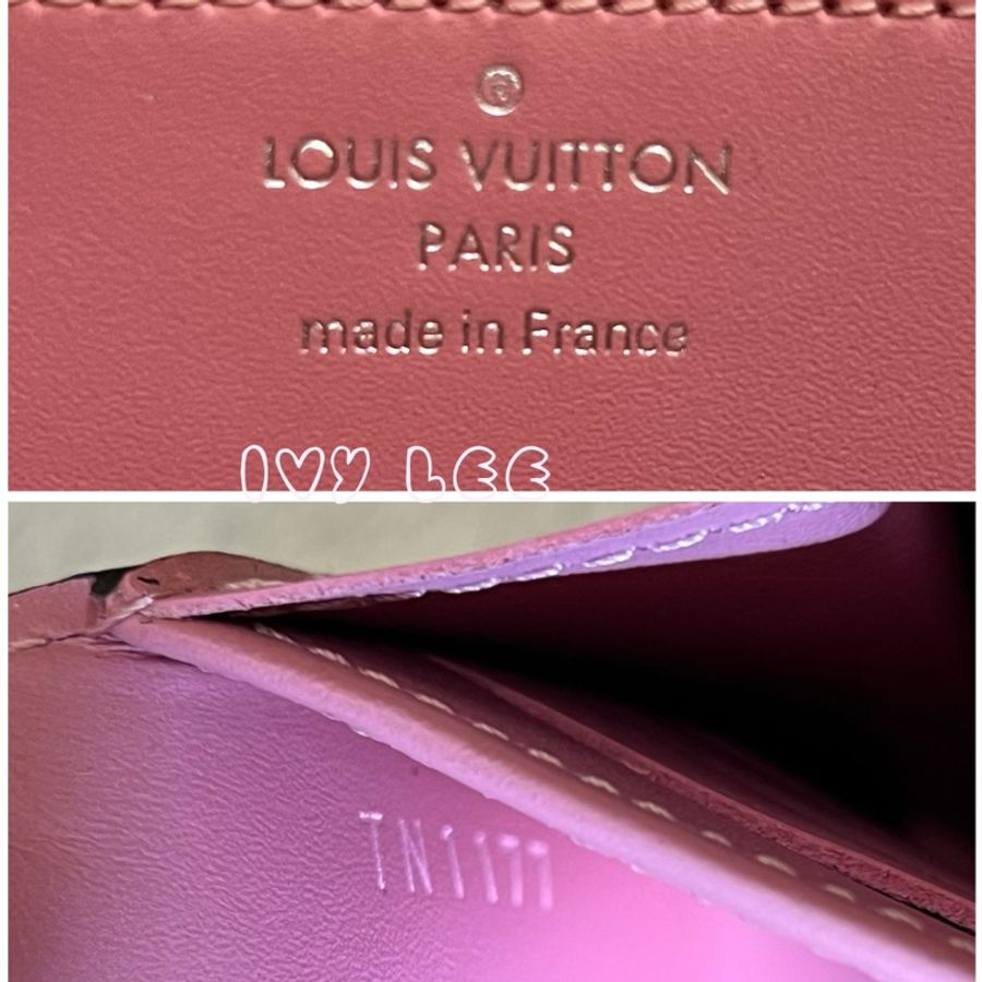 LOUIS VUITTON M64418 Vernis Portefeuil Twist 長夾 粉膚 粉橘 二手精品-22