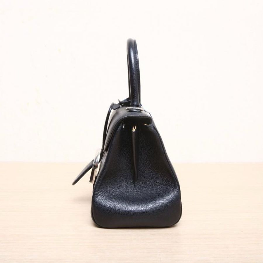 DELVAUX(德爾沃) Brillant Mini 20 黑色 荔枝 銀扣-1