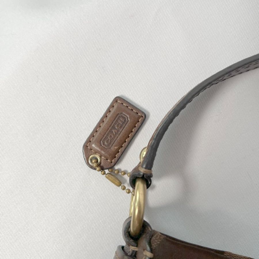 Coach啡色中古手提袋肩背側肩袋腋下包 日本中古二手vintage-1