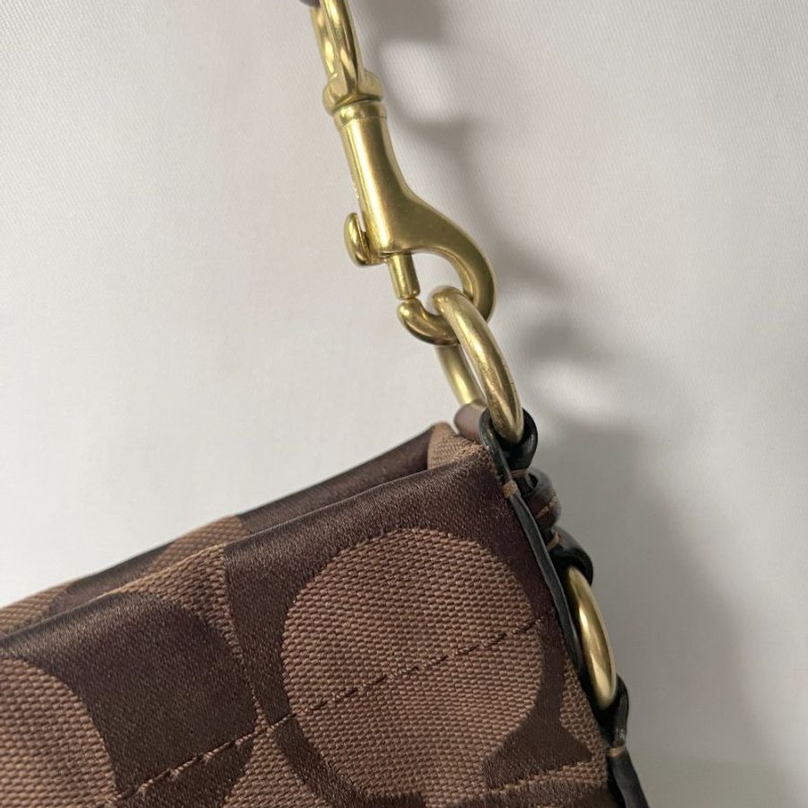 Coach啡色中古手提袋肩背側肩袋腋下包 日本中古二手vintage-2