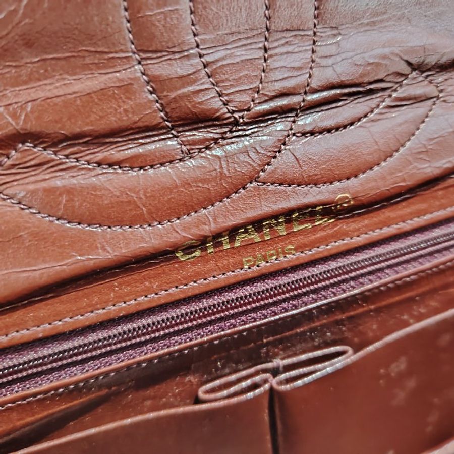 CHANEL巴黎限定金銀扣經典雙翻蓋手袋-12