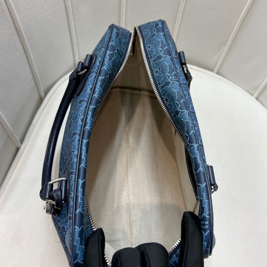 Celine 藍色馬車花保領齡袋 (XA778)-9