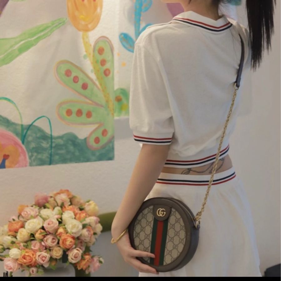 全新Gucci Ophidia圓餅肩背包-0