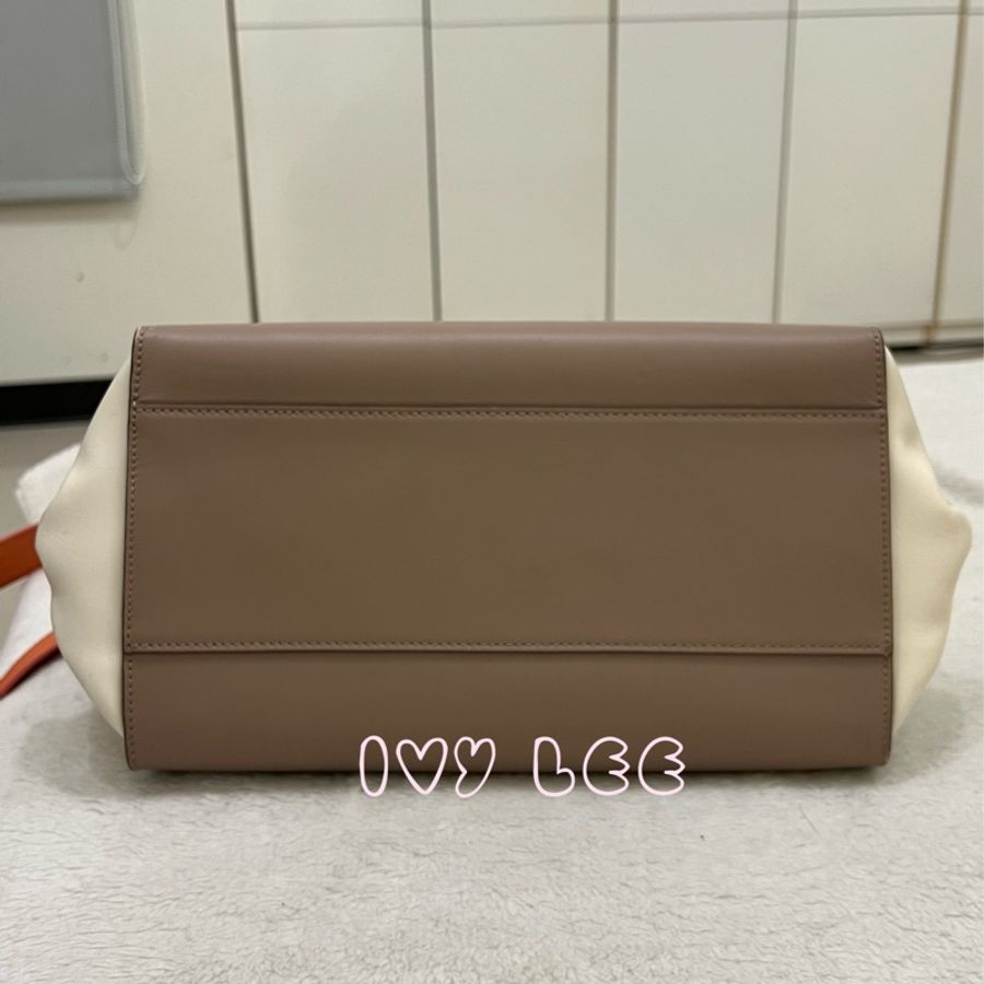 Salvatore Ferragamo Sofia Gancini 橘色 拼色 手提包 肩背包 斜背包 二手精品-2