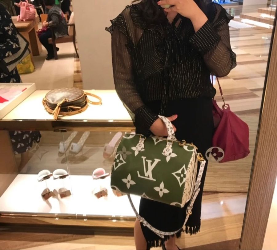 「JL精品代購」98新 LV speedy30 牛油果拼色 手提/肩背包-3