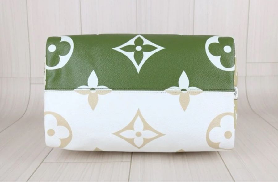 「JL精品代購」98新 LV speedy30 牛油果拼色 手提/肩背包-7