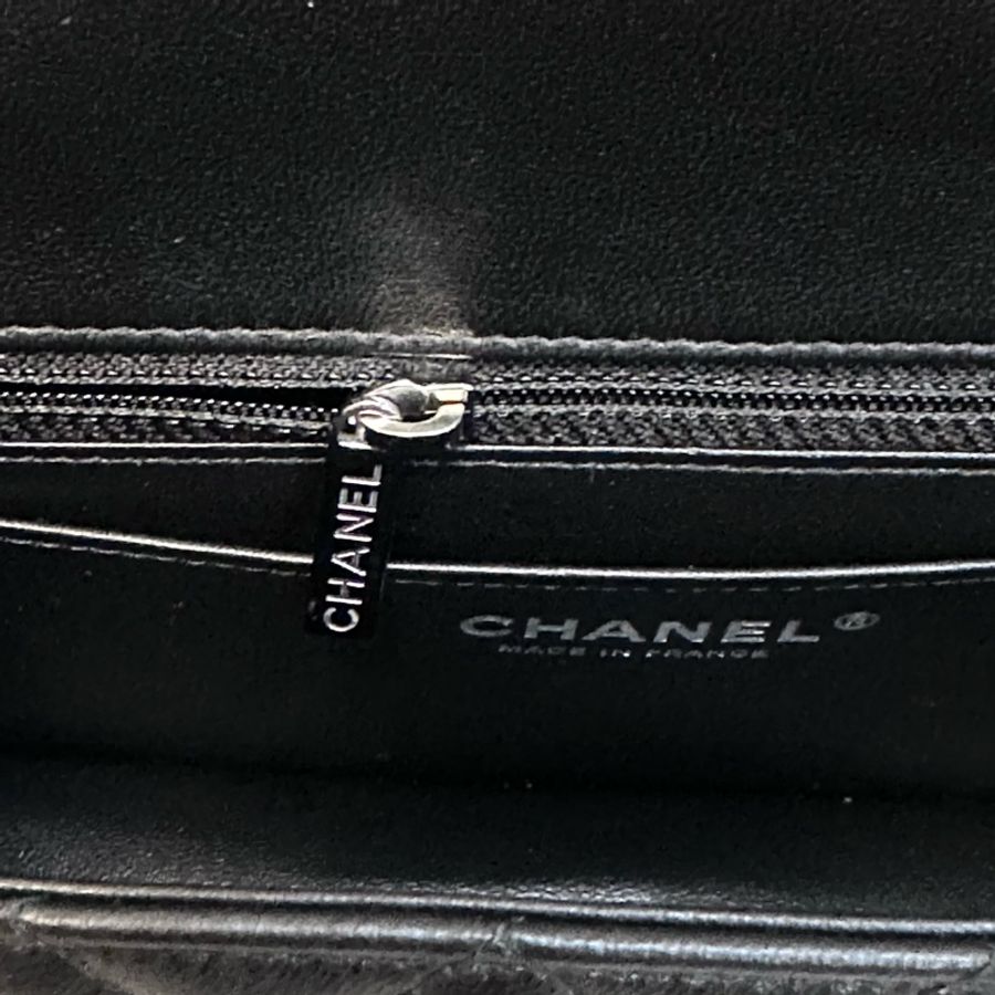 Chanel香奈兒經典爆款24C mini CF coco20 黑銀鏈條口蓋包-13