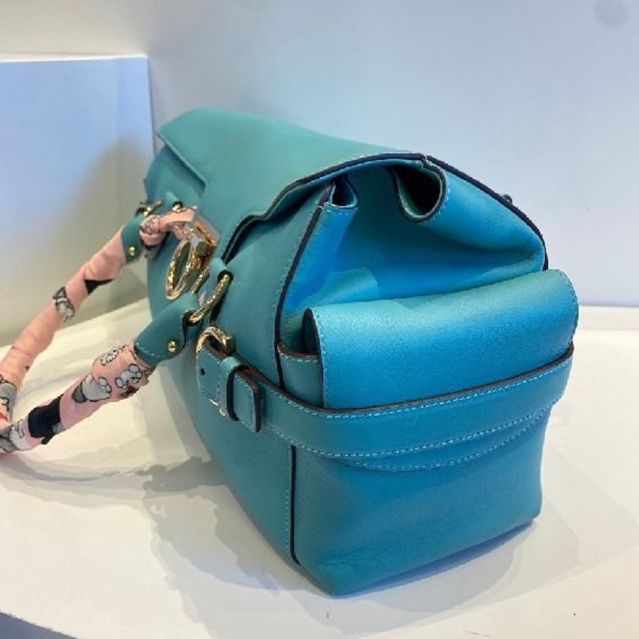 salvatore ferragamo 手提法棍包 Tiffany藍-0