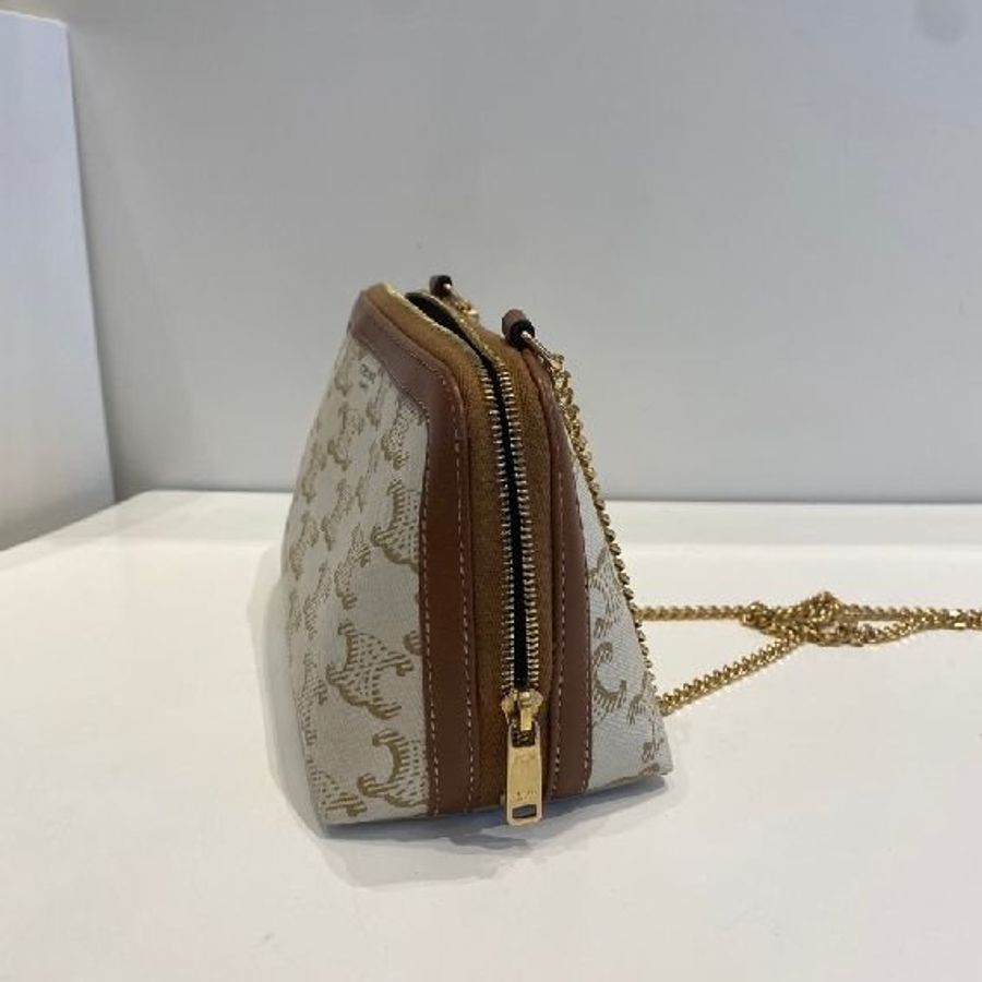 Celine 白老花貝殼包-0