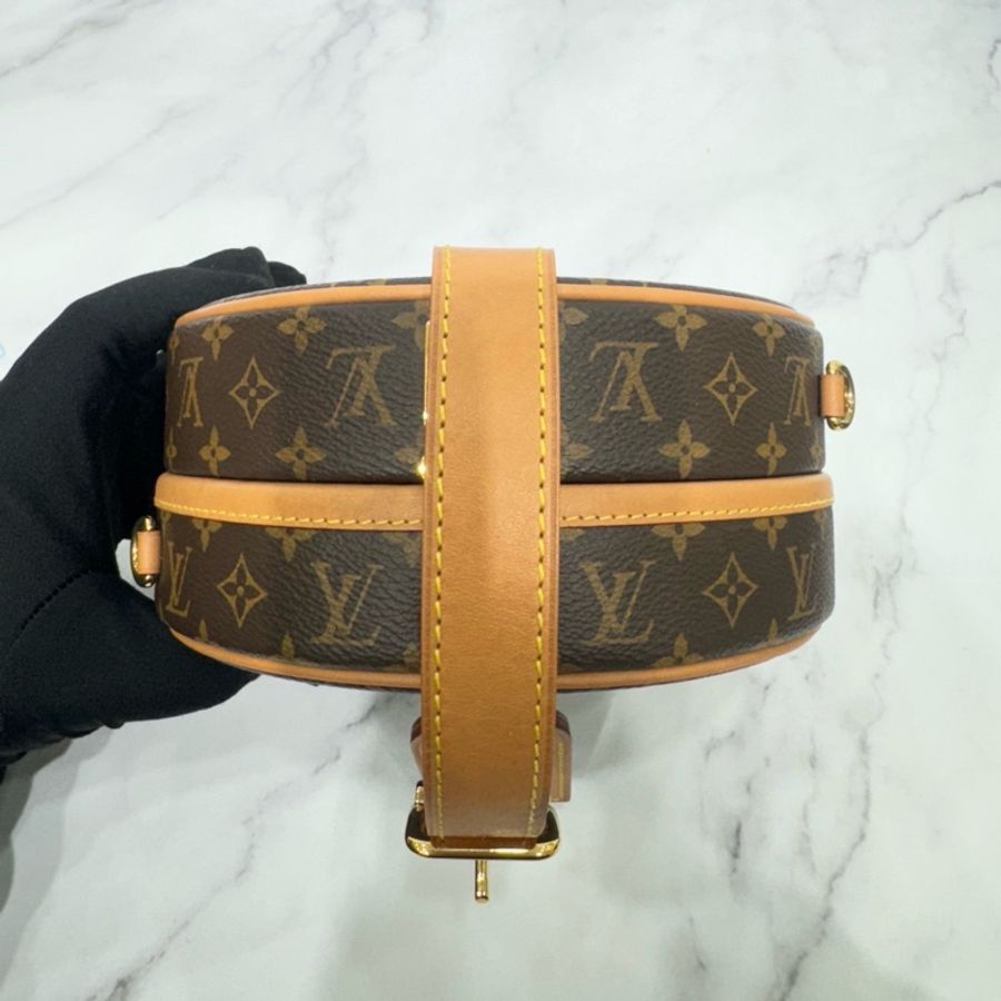 Louis Vuitton 路易威登M43514經典PETITE BOITE CHAPEAU系列帆布硬圓餅包🈶本店購證-7