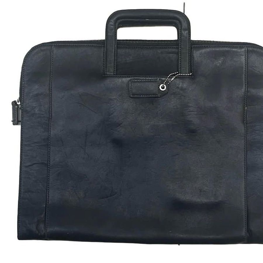 美國COACH對開隱藏手把真皮公事包-0