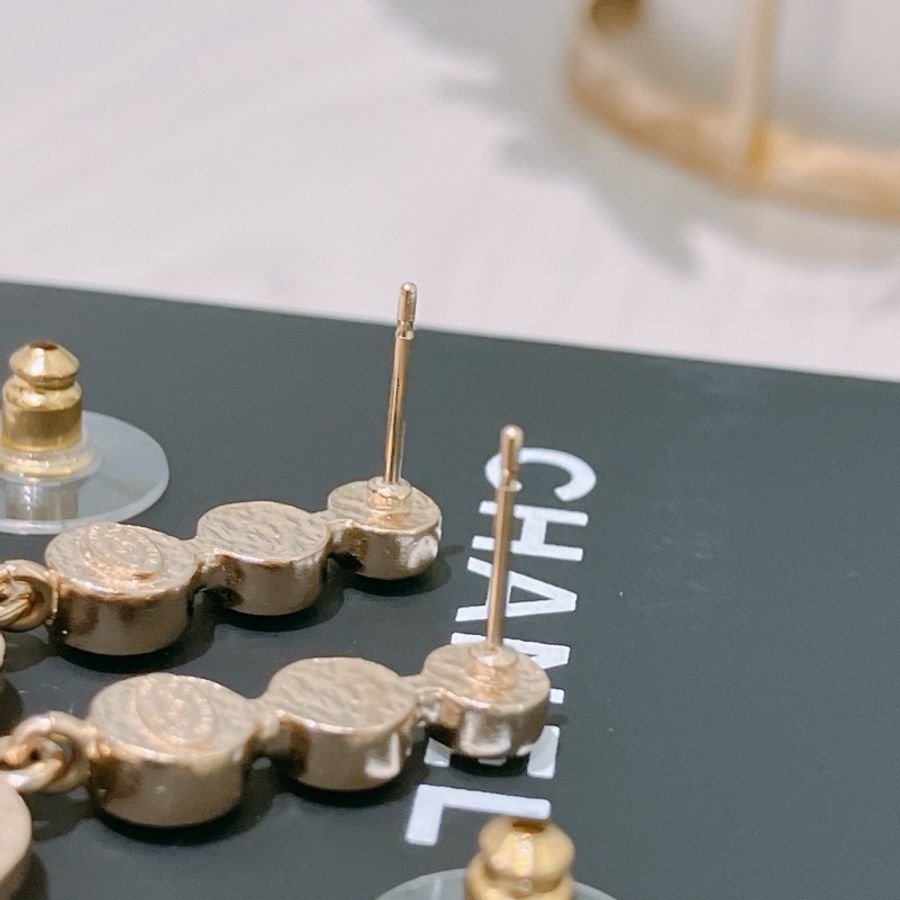 TK1574 CHANEL 香奈兒經典CC字吊飾耳環CC CRYSTAL DROP EARRINGS-5