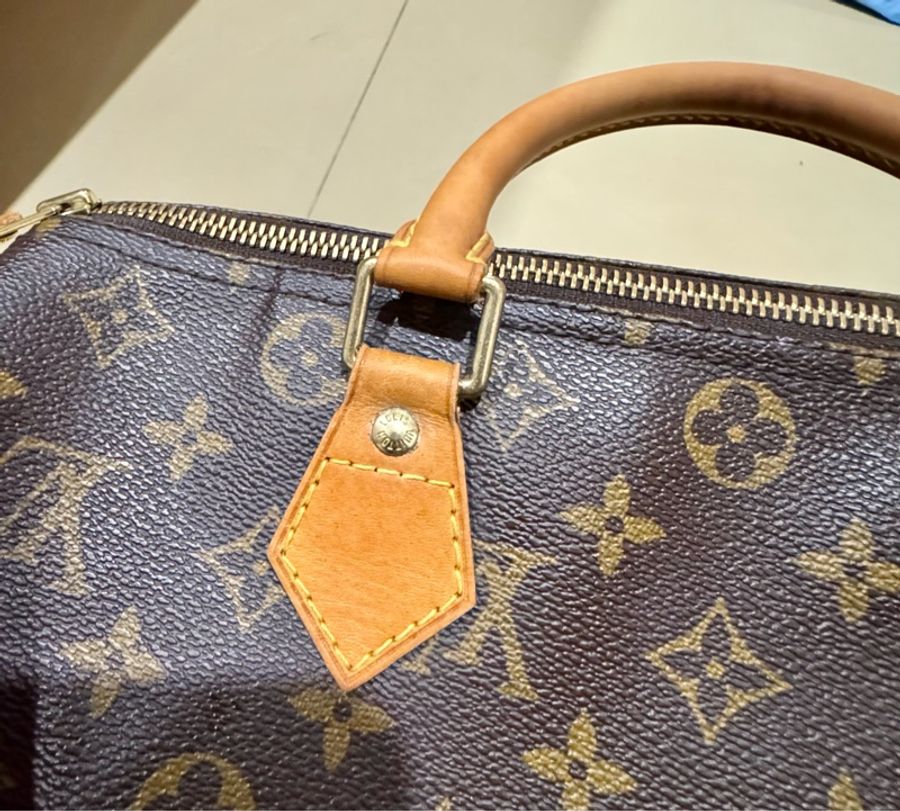 LV speedy 30 經典老花波士頓包-15