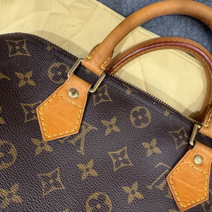 LV speedy 30 經典老花波士頓包-3