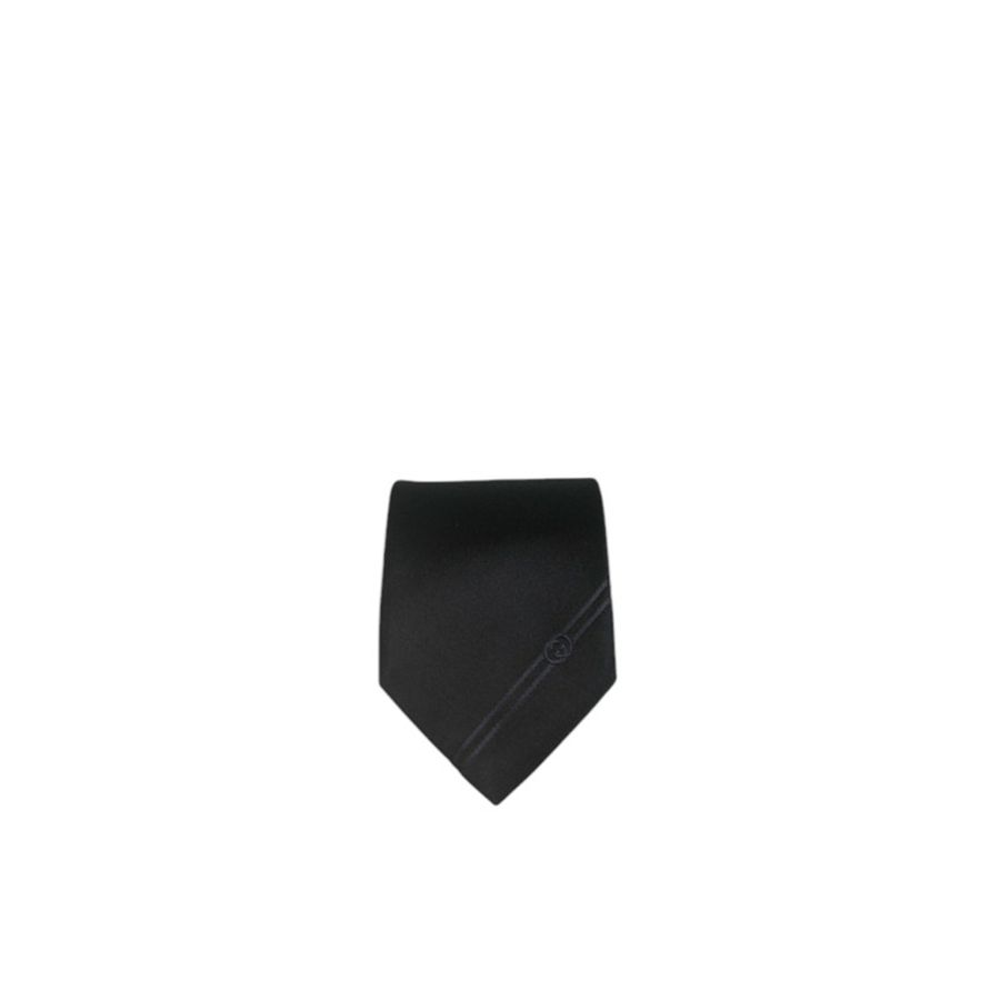 Silk With Interlocking G 領呔-1