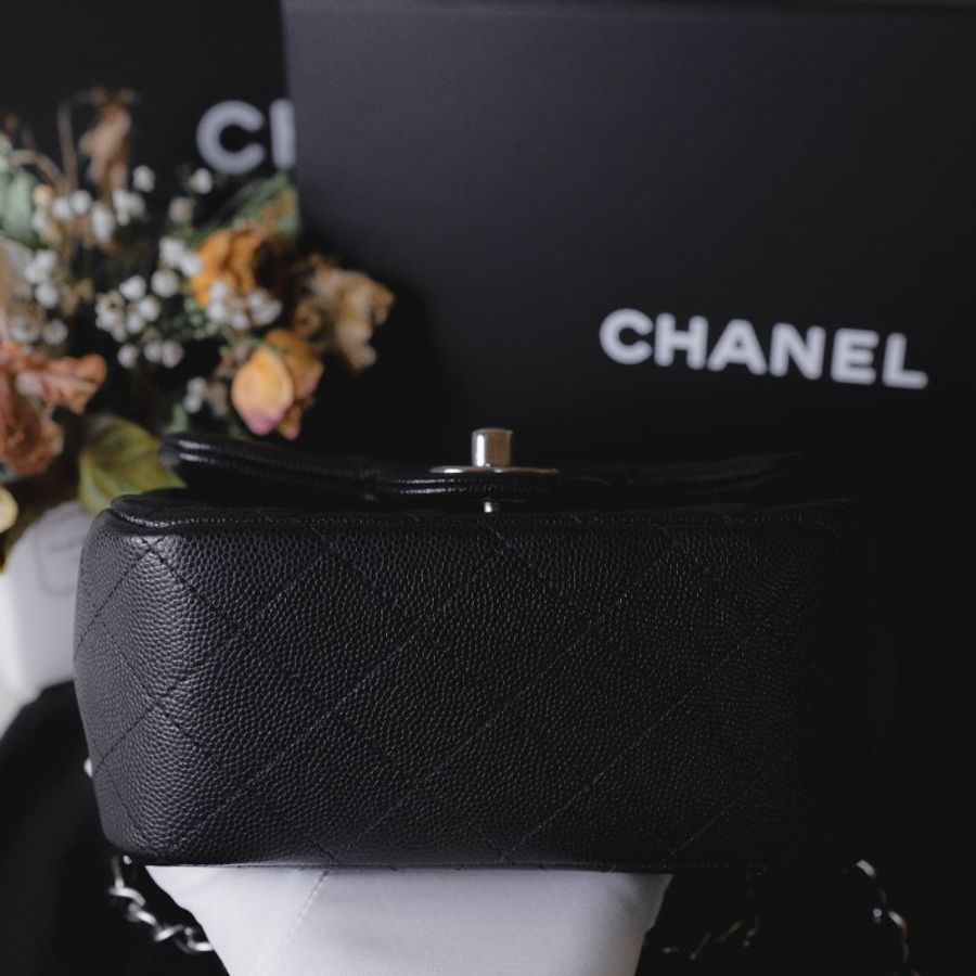 《CHANEL ❗️絕版 荔枝紋方胖子 銀扣》-3